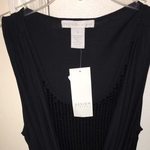 Design History sequin cowl tank- black- small